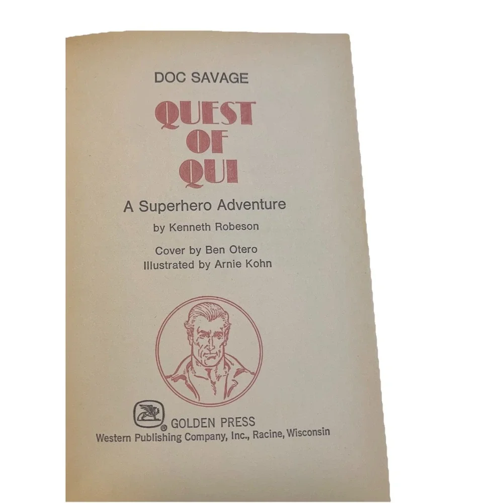DOC SAVAGE QUEST OF QUI By KENNETH ROBESON Golden Press HC 1975‎